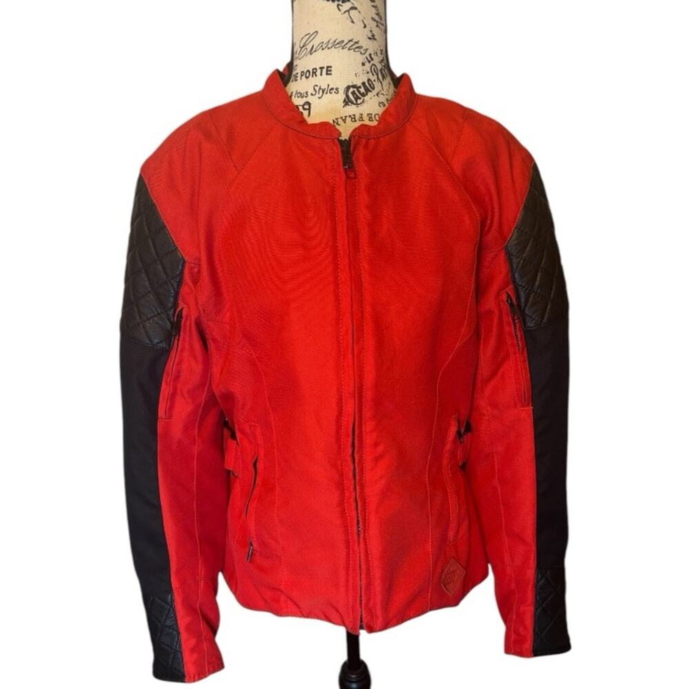Speed And Strength Double Take Vault Armor moto racing jacket red black NWOT. XL